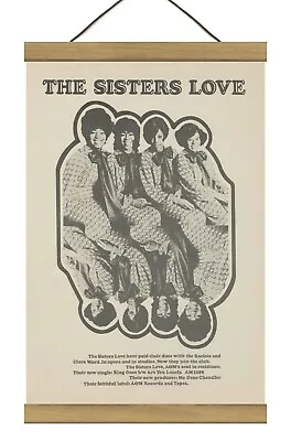 Rare Sisters Love/Merry Clayton    Original Promo Ad Mounted W/Magnetic Frame • $42