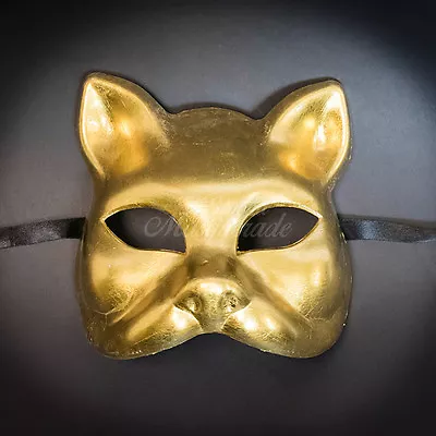 Gatto Cat Venetian Halloween Costume Masquerade Mask GOLD • $16.96