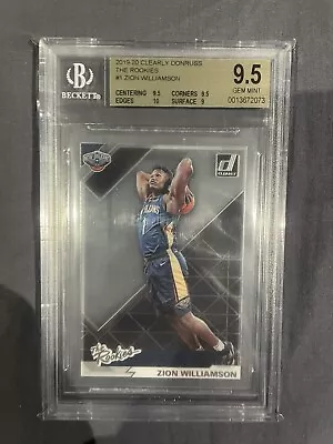 2019-20 Clearly Donruss Zion Williamson The Rookies Rookie RC BGS GEM MINT 9.5 • $100