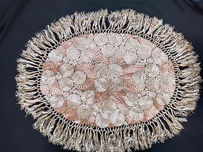 Antique Beautiful Hungarian Matyo Silk Embroidery Tablecloth  Textile Fabric 710 • $130.50