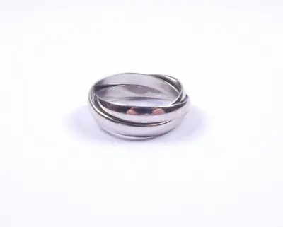 White Gold Russian Wedding Ring 9 Carat Gold 3.6 Grams Size N • £165