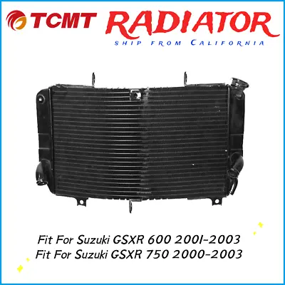 Black Radiator Cooling Cooler Fit For Suzuki GSX-R 600 2001-2003 GSXR 750 00-03 • $78.99