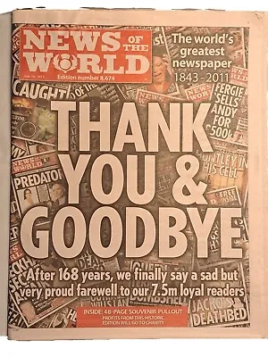 News Of The World Last Edition • £7.50