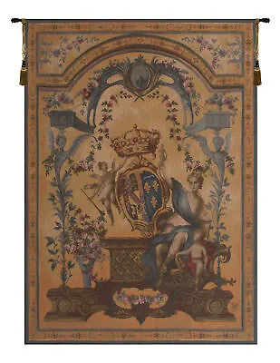 Dame Au Blason French Medieval Coat Of Arms Woven Tapestry Wallhanging NEW • $526