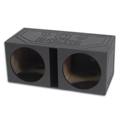 QPower QBOMB Dual 15″ 15 Inch Slot Ported Vented Empty Sub Woofer Enclosure Box • $149.99