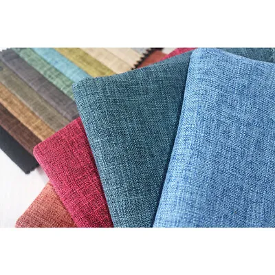 Soft Linen Look Upholstery Sofa Fabric Used By NEXT DFS IKEA Fire Retardant  • £1.19