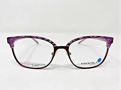 Koali Eyeglasses Frame France 8198K PP020 53-17-135 Wine Marble Full Rim 6881 • $40