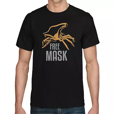 Free Mask Facehugger Alien Xenomorph Protective Mask Patter Funny Fun T-Shirt • $33.47