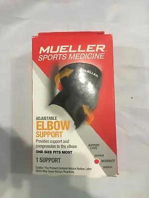 Mueller Adjustable Elbow Support Moderate Support Adjustable OSFM Slip-on Black • $14.25