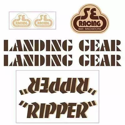 SE Racing - 80'S Ripper Decal Set In Brown With Tan Shadow - Old School Bmx • $60.50