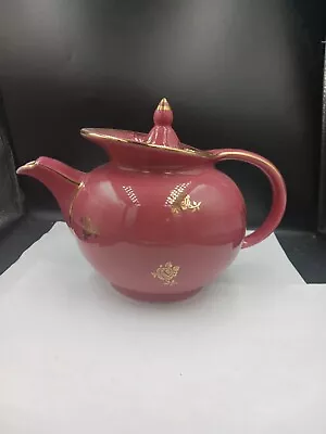 Hall China Windshield Design Pink And Gold 6 Cup Tea Pot 0694 • $1.99