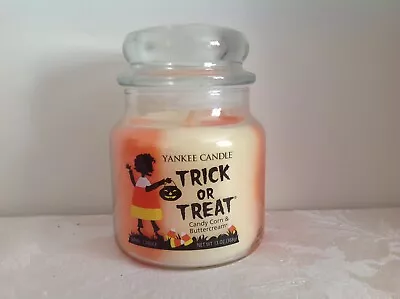 Yankee Candle “Trick Or Treat” (Girl) Med Jar Swirl Candle 2014 Pour From USA • £39.95