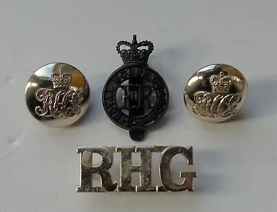 £11.99 • Buy British Army Royal Horse Guards Cap Badge/Buttons & Shoulder Title