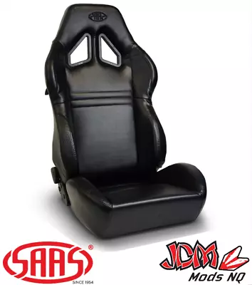 SAAS Kombat Seat Dual Recline Black PU Leather (ADR Compliant) E1001L • $409