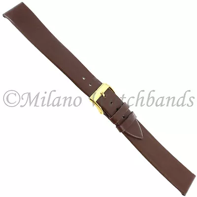 18mm Morellato Genuine Calfskin Leather Unstitched Flat Brown Watch Band XL 116 • $21.95