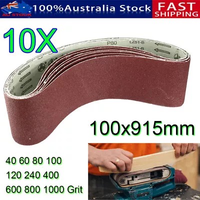 10X Sanding Belts Linishing Grinding Belt Sander 100x915mm 914mm 40-1000 Grit AU • $24.95