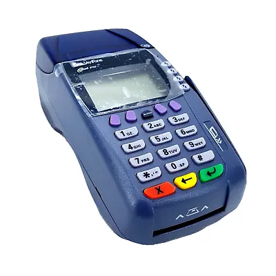 VERIFONE OMNI 3750 DUAL COMM Credit Card Terminal W/Chip Reader Power Cord  • $45