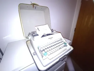 Vintage Olympia Monica Typewriter West Germany Rare Hard Fabric Case • £39.99
