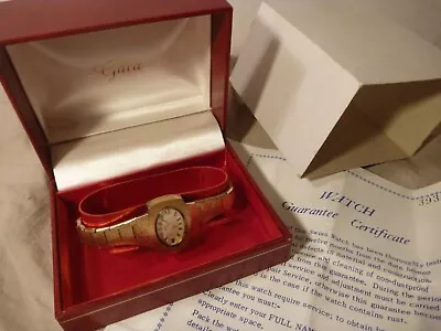 $49 • Buy Vintage Swiss Watch Ladies Gala 17 Jewels Incabloc Orig Box & Papers Runs Vgd 