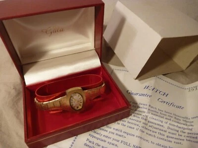 $49 • Buy Vintage Swiss Watch Ladies Gala 17 Jewels Incabloc Orig Box & Papers Runs Vgd 