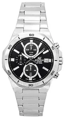 Casio Edifice Classic Standard Chronograph Black Dial EFV640D-1A 100M Mens Watch • $164.99