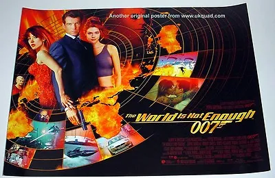 James Bond Poster World Is Not Enough Original1999 Cinema Issued Poster 16x12 In • £8.99