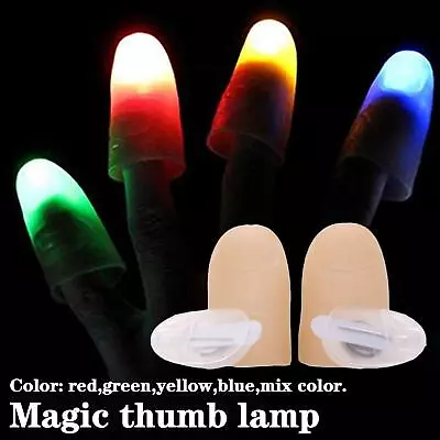 2x Magic Light Up Flashing Thumbs Fingers Trick Appearing Up Close '' • £1.80