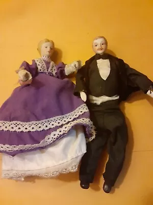 Vintage Miniature Gentleman And Lady Dollhouse Dolls • $7