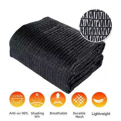 60% Shade Cloth Anti-Aging Sun Mesh UV Resistant Net Sunblock Plant Garden Tarp • $18.99