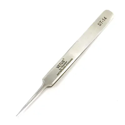 Original Vetus Tweezers Fine Straight Tip Eyelash Eyebrow Extension Tool ST-14 • $9.99