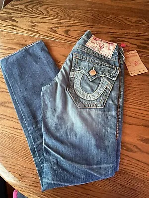 True Religion Ricky Big T Size 28w 34l Made In Usa Vip Jeans Outstanding Design • $249