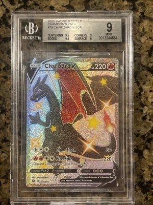 $51 • Buy 2020 Pokemon SWSH Champion's Path 079/073 Full Art Charizard Beckett 9 Mint