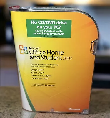 Microsoft Office 2007 Home & Student 3 PCs Full English Retail - Sealed • $55