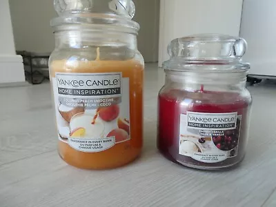 *YANKEE CANDLES* 2 X HOME INSPIRATION JAR CANDLES L/M Coconut Cherry BN Rrp£39 • £7.50
