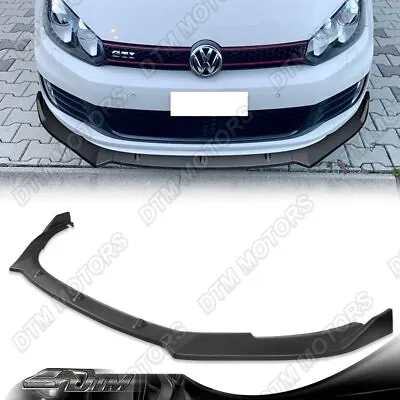 For 10-13 Volkswagen Golf MK6 GTI Matt Black Front Bumper Splitter Spoiler Lip • $49.99