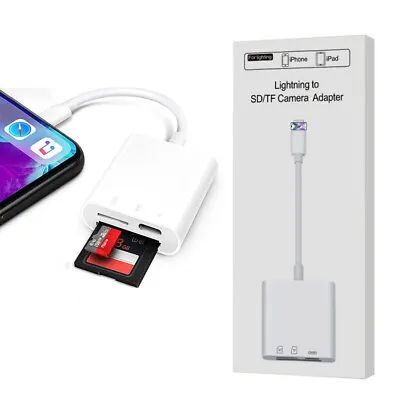 For Apple IPad SD Card Reader Lightning High Speed Memory SDHC SDXC MMC Micro SD • £8.89