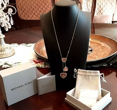 Michael Kors Pearl Heart Pendant Necklace • $49
