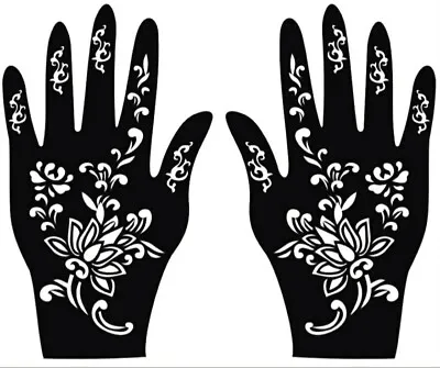 Henna Stencils Hand Mehndi Art Template For Temporary Tattoo • £2.99