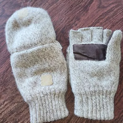 Ragwool Fingerless Mitten Gloves Medium Fleece Lined Hunting Winter • $11.99