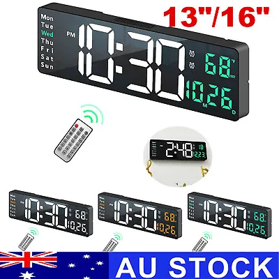 Digital Large Big Jumbo LED Wall Desk Clock Display With Calendar Temperature AU • $41.99