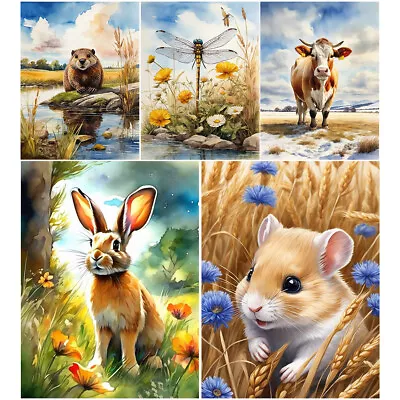 DIY Full Drill Diamond Painting Small Animals In Nature Embroidery Kit Home Deco • £5.87