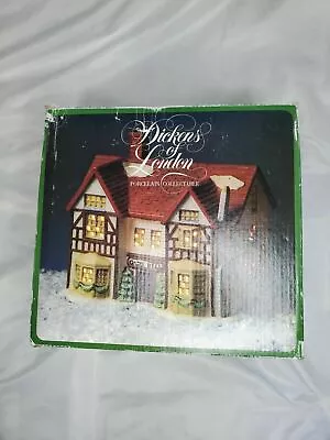 Vintage Dickens Of London Christmas Village House Gads Hill House With Box • $14.53