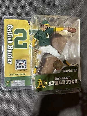 2005 MCFARLANE MLB CATFISH HUNTER #27 OAKLAND A's COOPERSTOWN BASEBALL FIGURE • $15