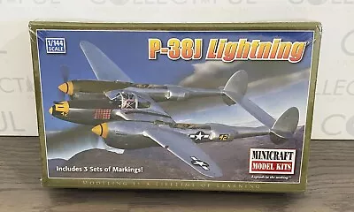 Minicraft - P-38j Lightning - Us Fighter Plane- 1:144 Model Kit - Sealed Box🔥b5 • $9.99