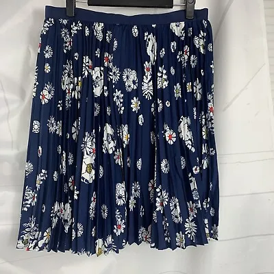 $29.96 • Buy Jason Wu For Target Blue White Floral Pleated Swing Skirt Sz 10 Women’s Designer