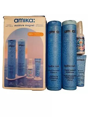 Amika Moisture Magnet Hydration Wash Care 4pc Set Hydro Rush Dream Routine New • $55