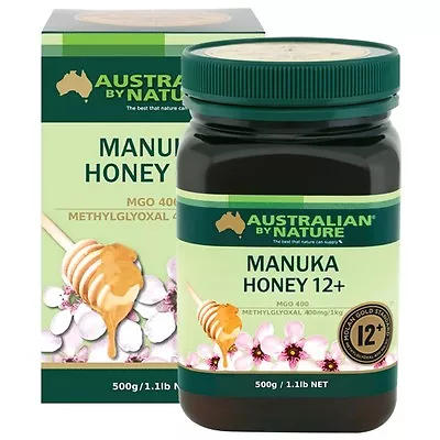 New Australian By Nature Bio-Active Manuka Honey 12+ MGO 400+ 500g  • $43.68