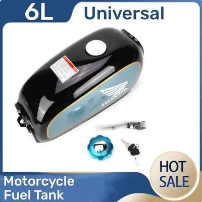 6L Universal Motorcycle Gas Fuel Tank Oil Box Cafe Racer For Honda Jialing70 • $76.95