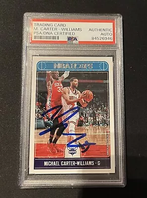 2017-18 NBA Hoops #19 Michael Carter-Williams Signed Card AUTO PSA/DNA Slabbed H • $60