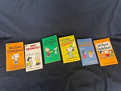 Vintage Peanuts Charlie Brown Snoopy Paperback Book Charles M. Schultz Lot Of 6 • $4.99